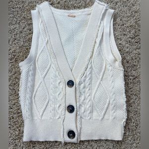 Free people cream sweater vest